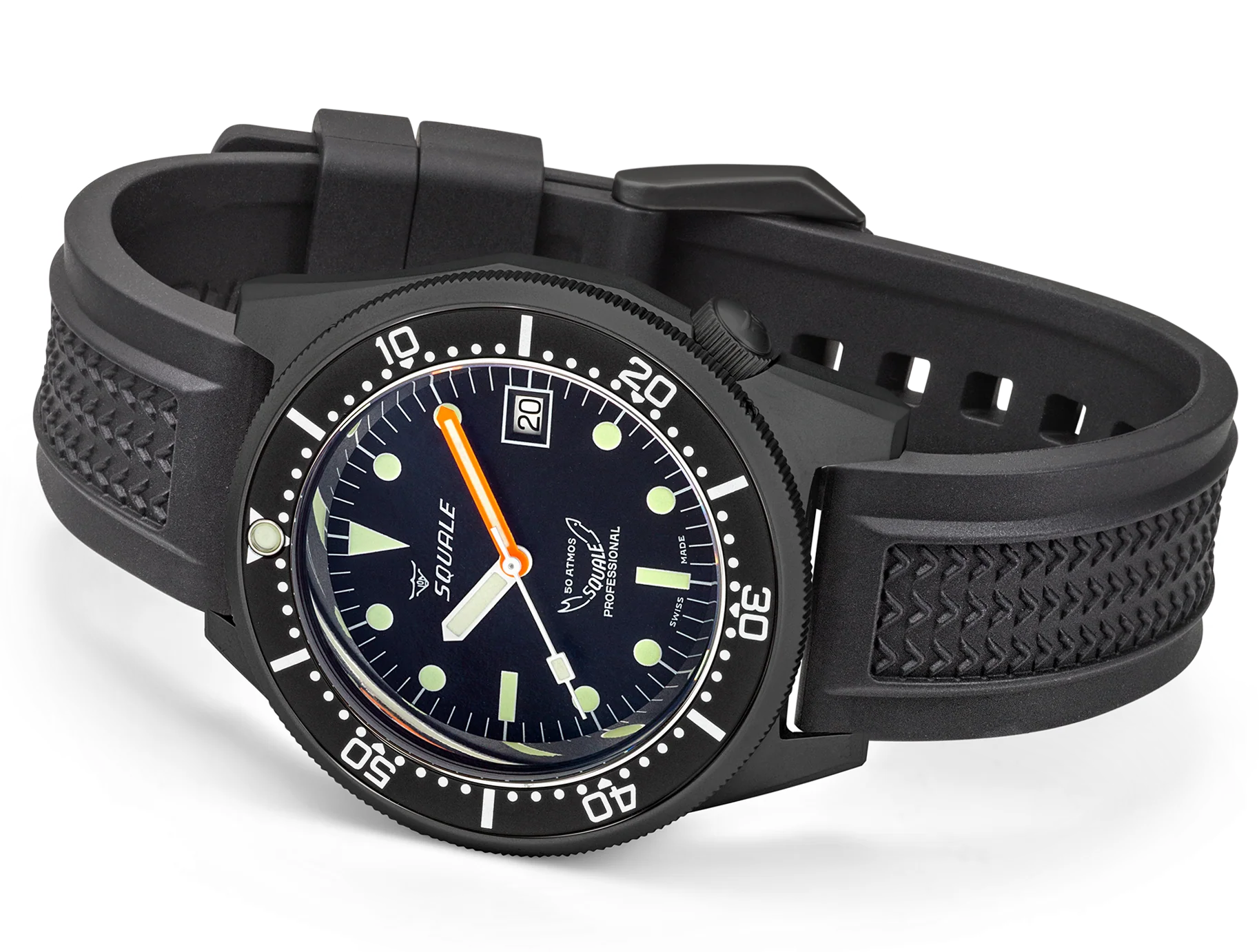 Squale 1521 PVD Rubber Watch - Image 4