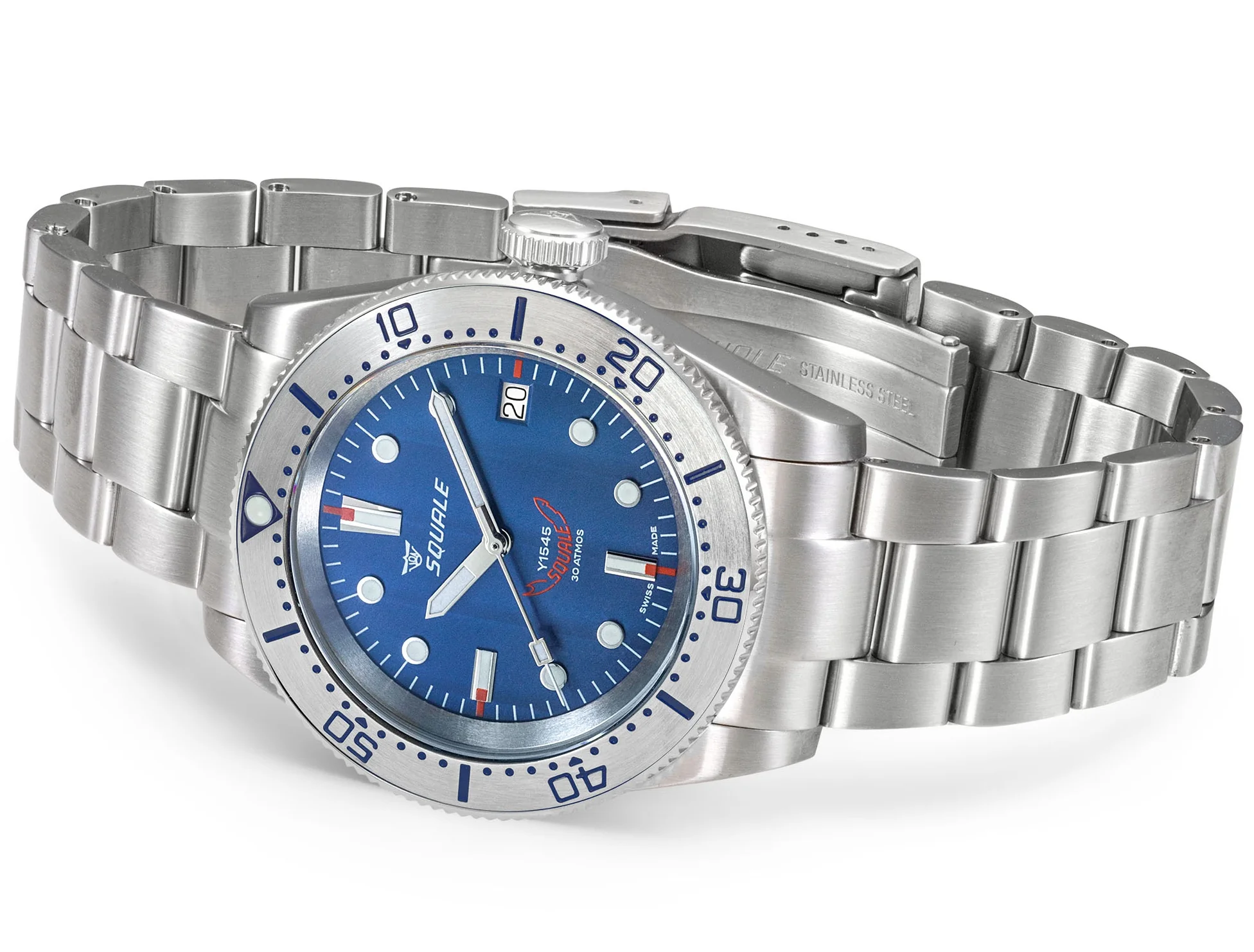 Squale 1545 Steel Blue Bracelet Watch - Image 4