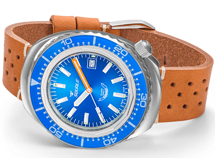 Squale 2002 Blue Leather Watch - Image 4
