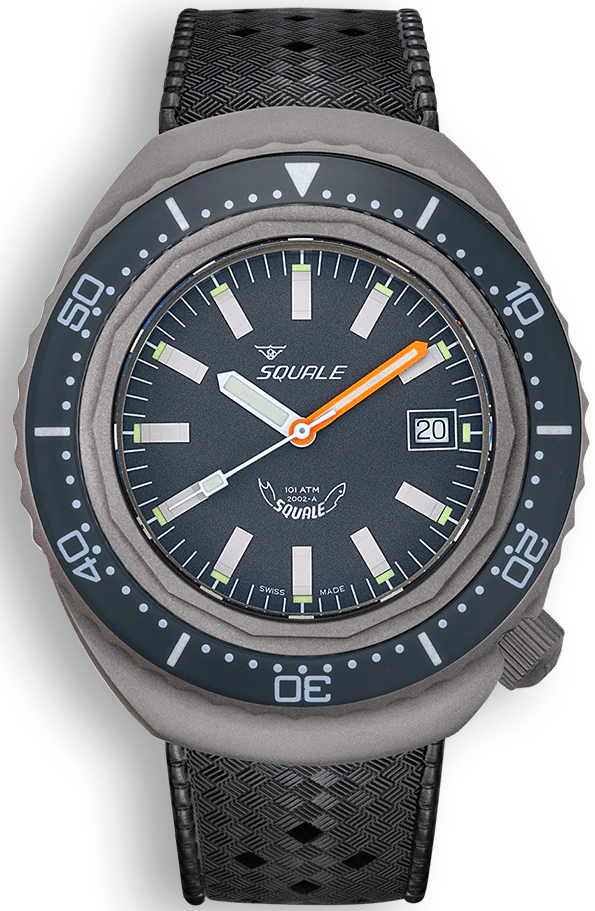 Squale Watch 2002 Grey Rubber