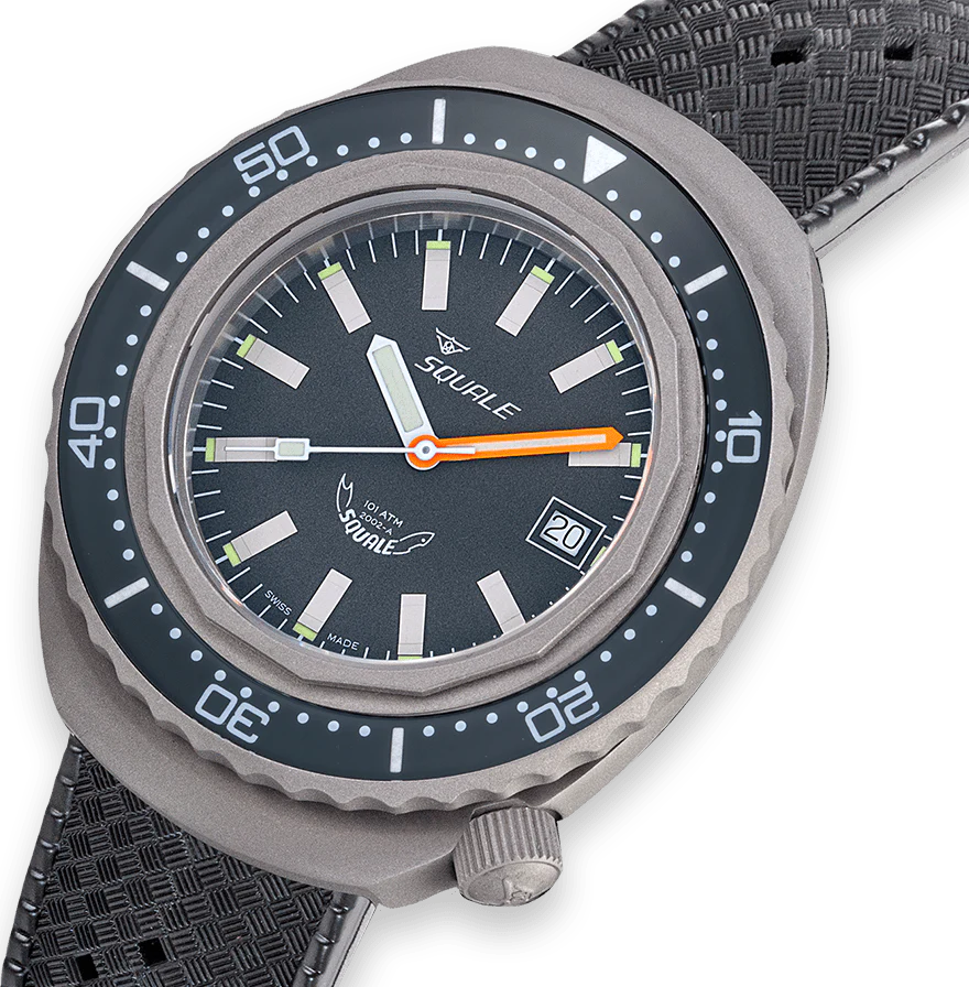Squale Watch 2002 Grey Rubber - Image 3