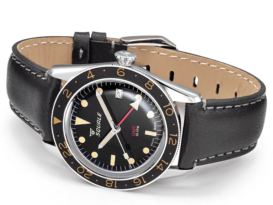 Squale SUB-39 GMT Vintage Black Watch - Image 4