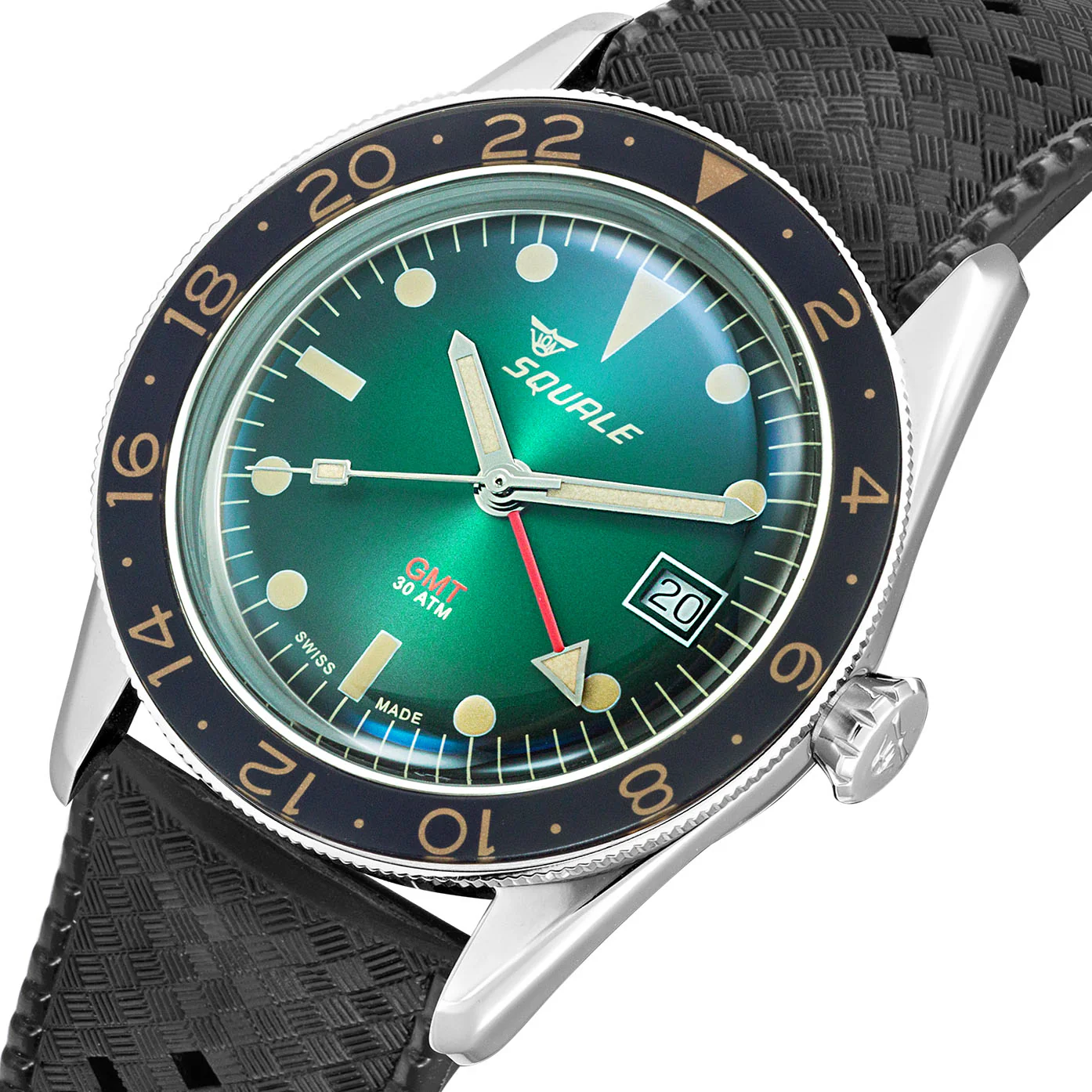 Squale SUB-39 GMT Vintage Green Watch - Image 3