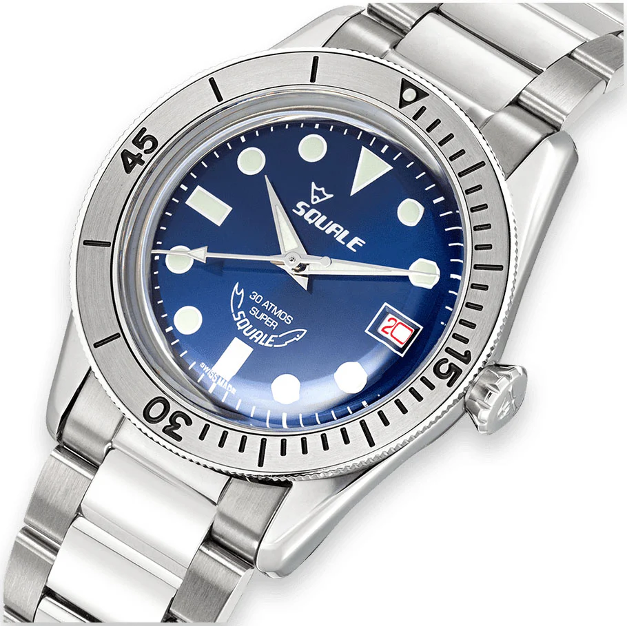 Squale SUB-39 Super Blue Bracelet Watch - Image 4