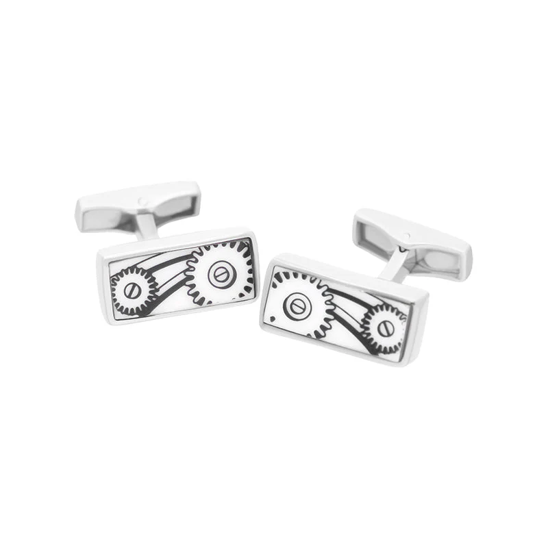 Sterling Silver Royal Crown Derby Steampunk Cufflinks D