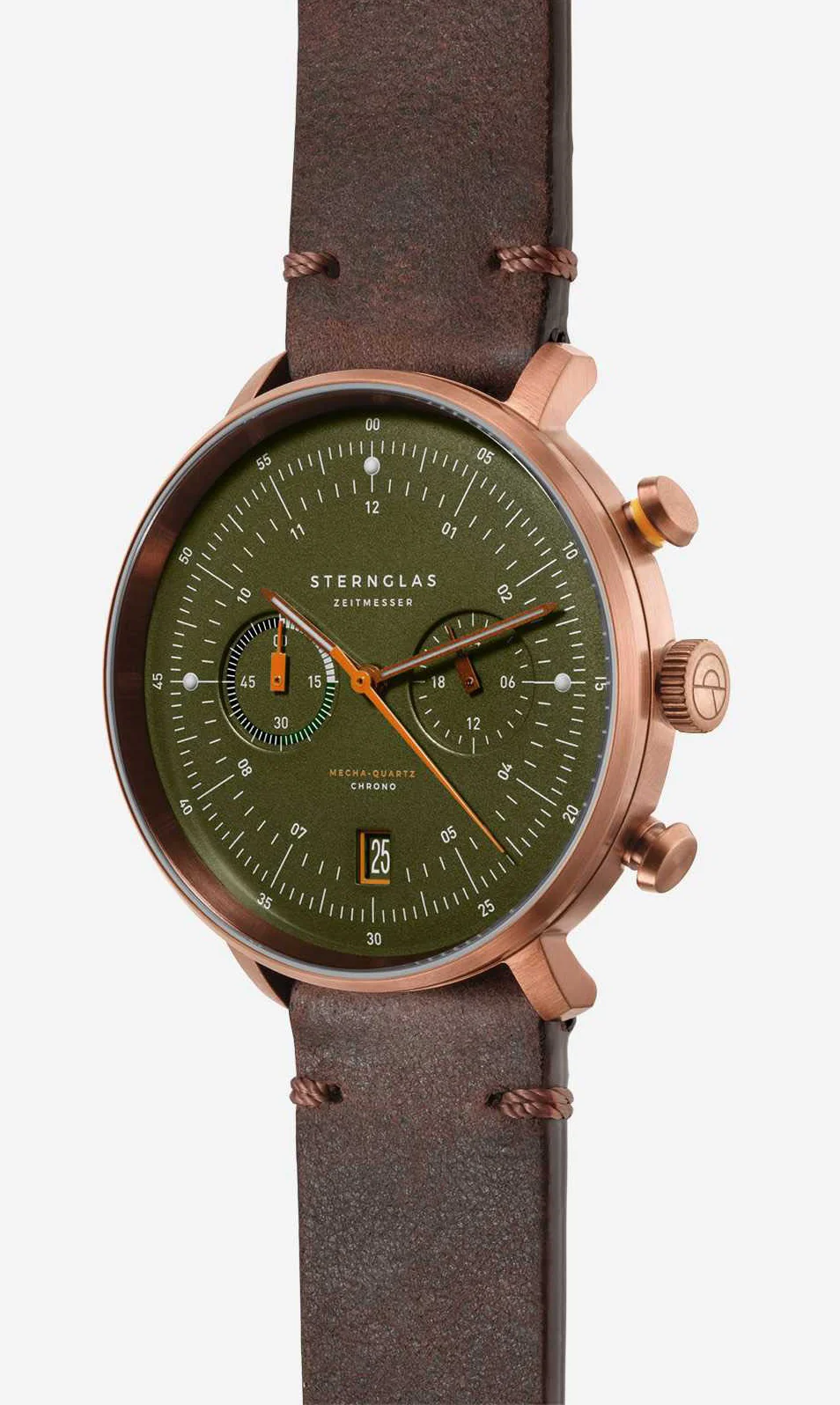 Sternglas Hamburg Chrono Green Bronze Watch - Image 2