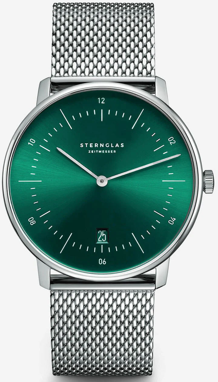 Sternglas Naos Sunburst Green Watch