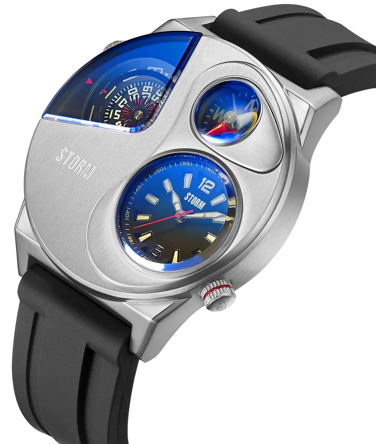 Storm Navitrek Rubber Lazer Blue Watch - Image 3