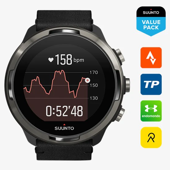 Suunto Watch Suunto 9 Baro Titanium Leather D - Image 3