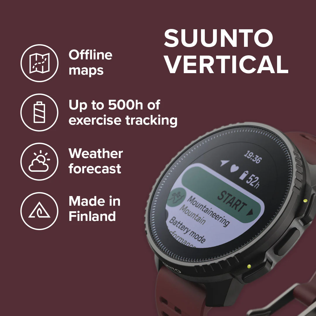 Suunto Watch Vertical Black Ruby Stainless Steel - Image 6