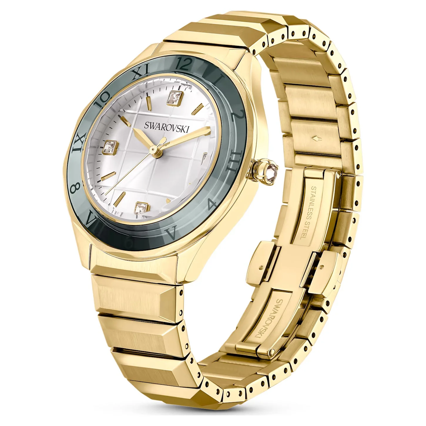 Swarovski Dectera Gold Bracelet Watch - Image 2