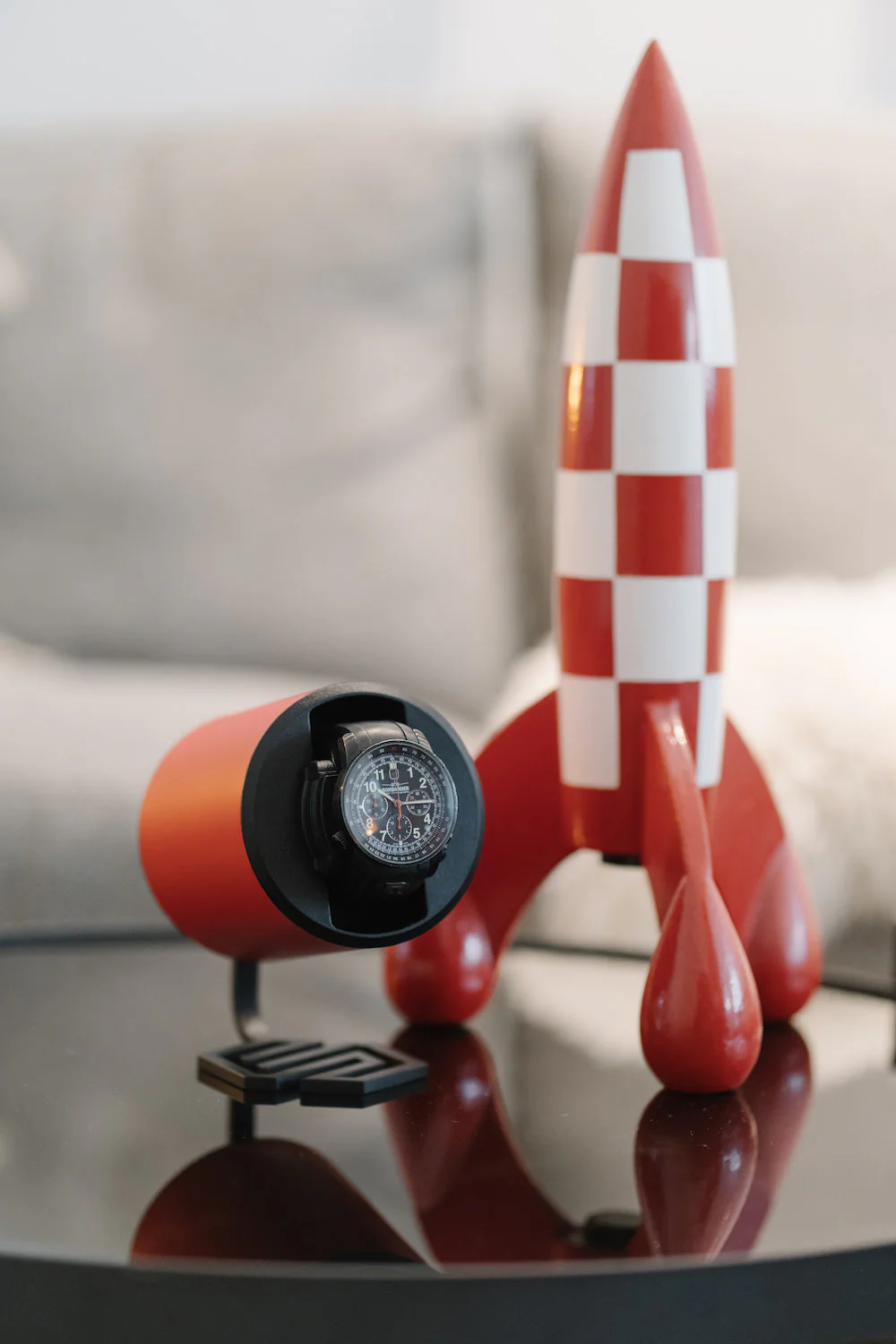 Swiss Capsule Watch Winder Single Red PC 004 D - Image 4
