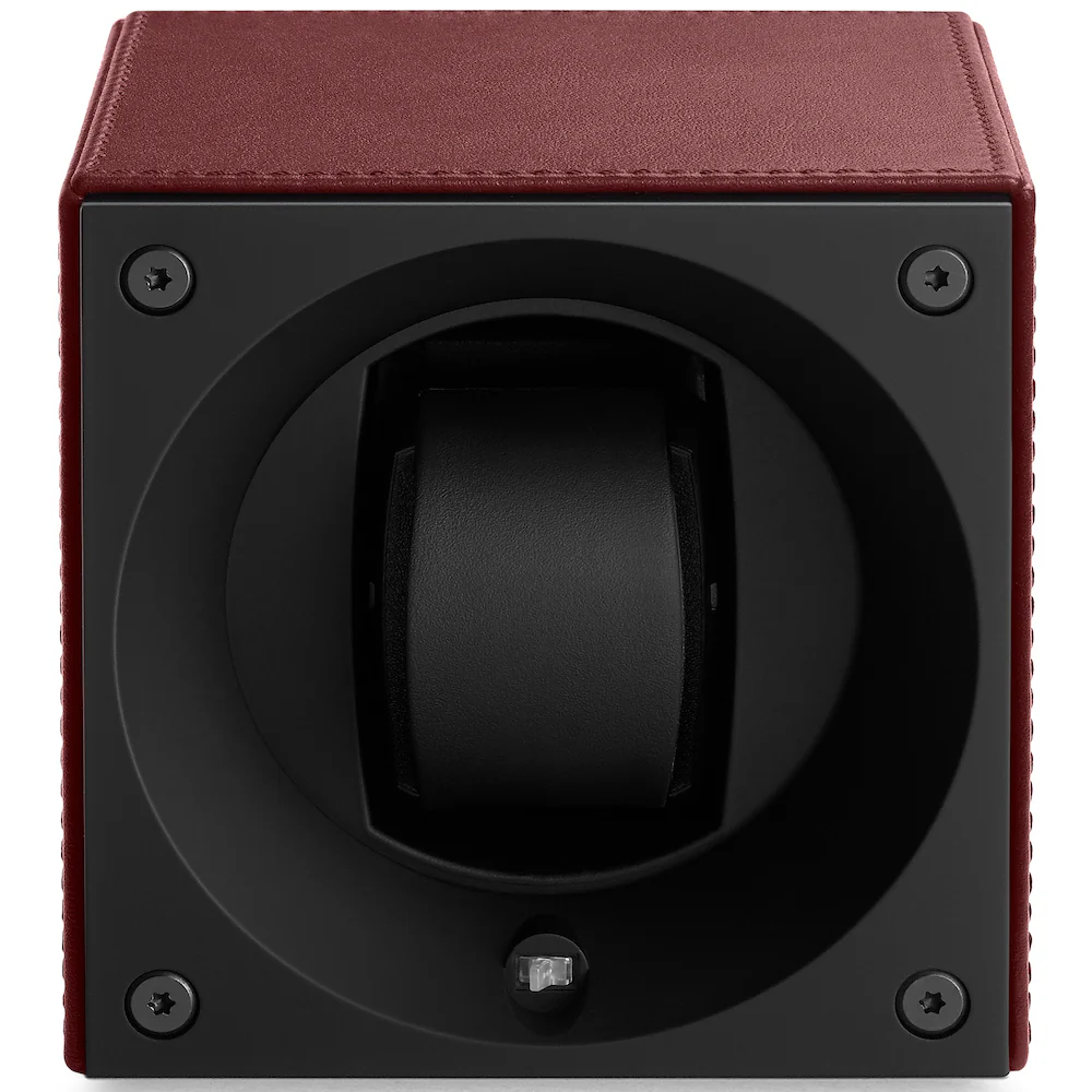 Swiss KubiK Watch Winder Single Bordeaux Leather - Image 2