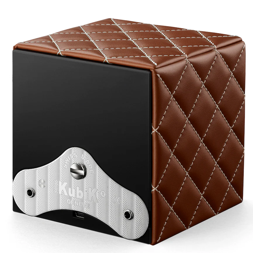 Swiss KubiK Watch Winder Single Honey Couture Leather - Image 3