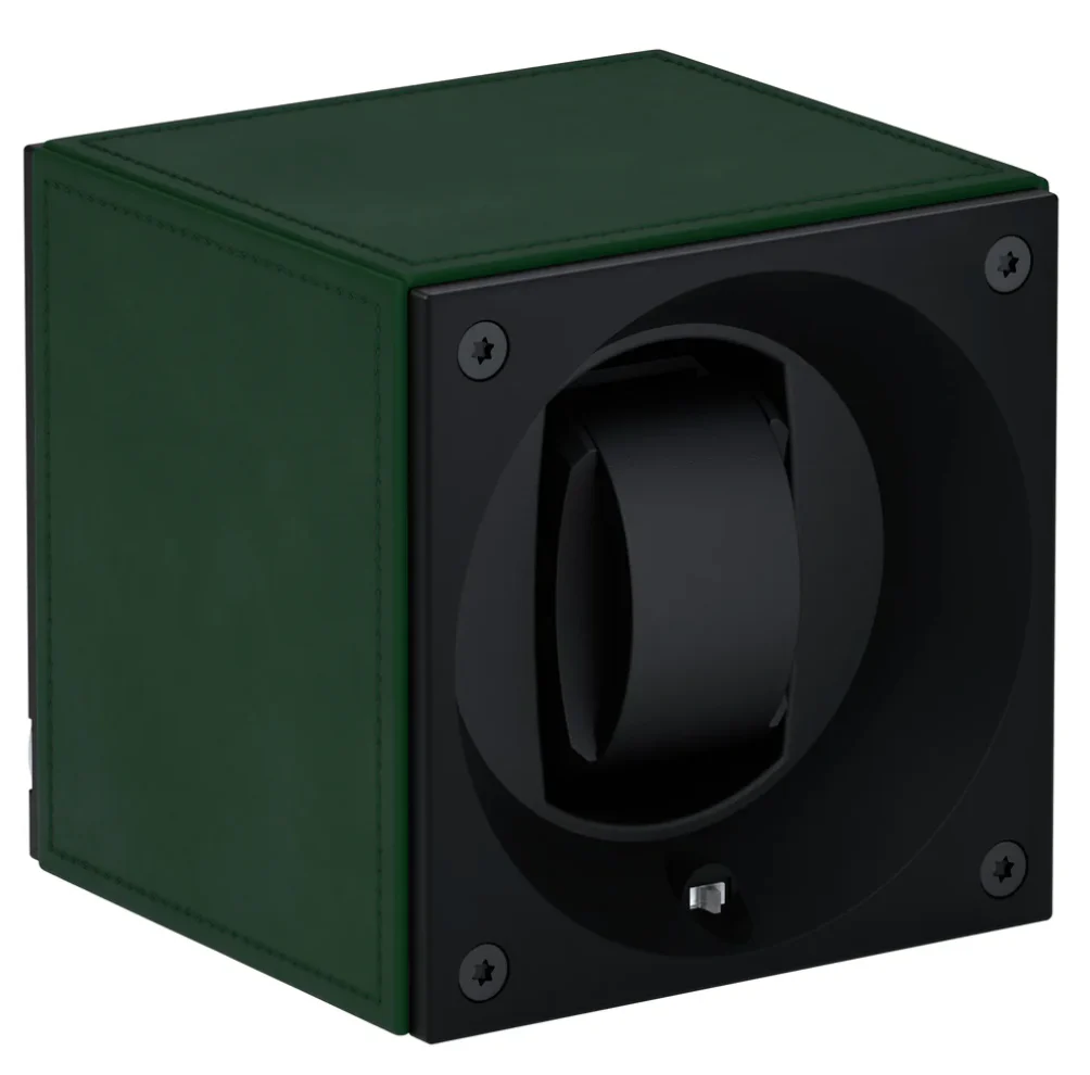 Swiss Kubik Watch Winder Masterbox Single Green Leather