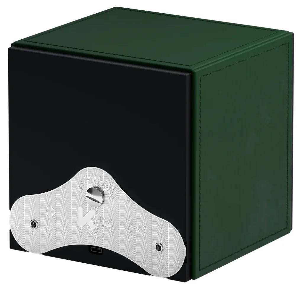 Swiss Kubik Watch Winder Masterbox Single Green Leather - Image 3