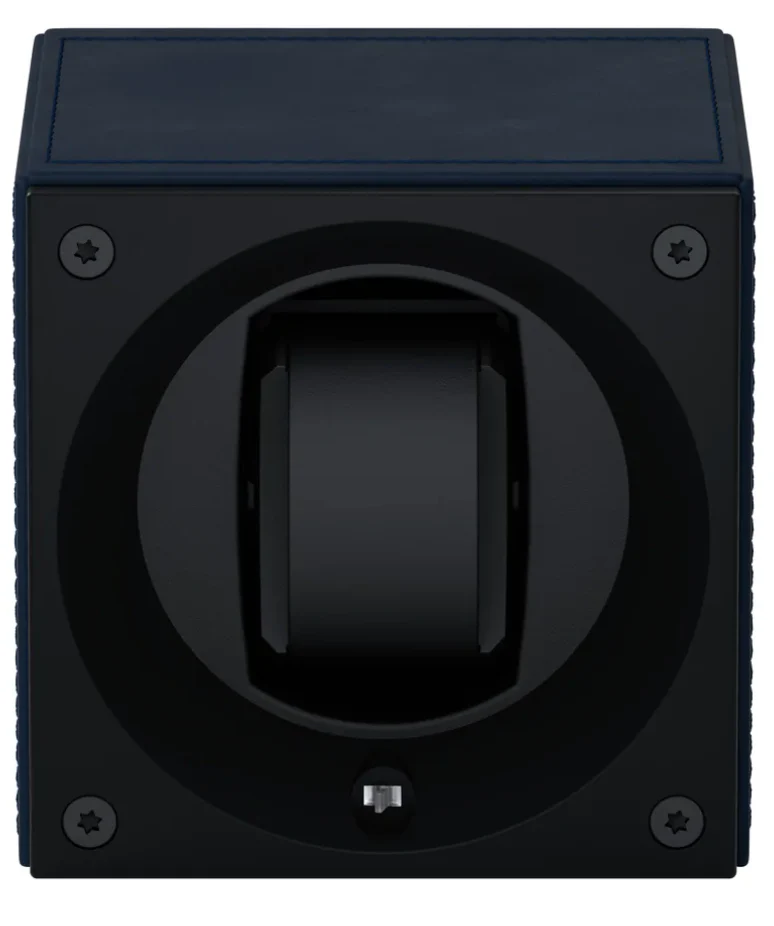 Swiss KubiK Watch Winder Masterbox Single Dark Blue Leather - Image 2