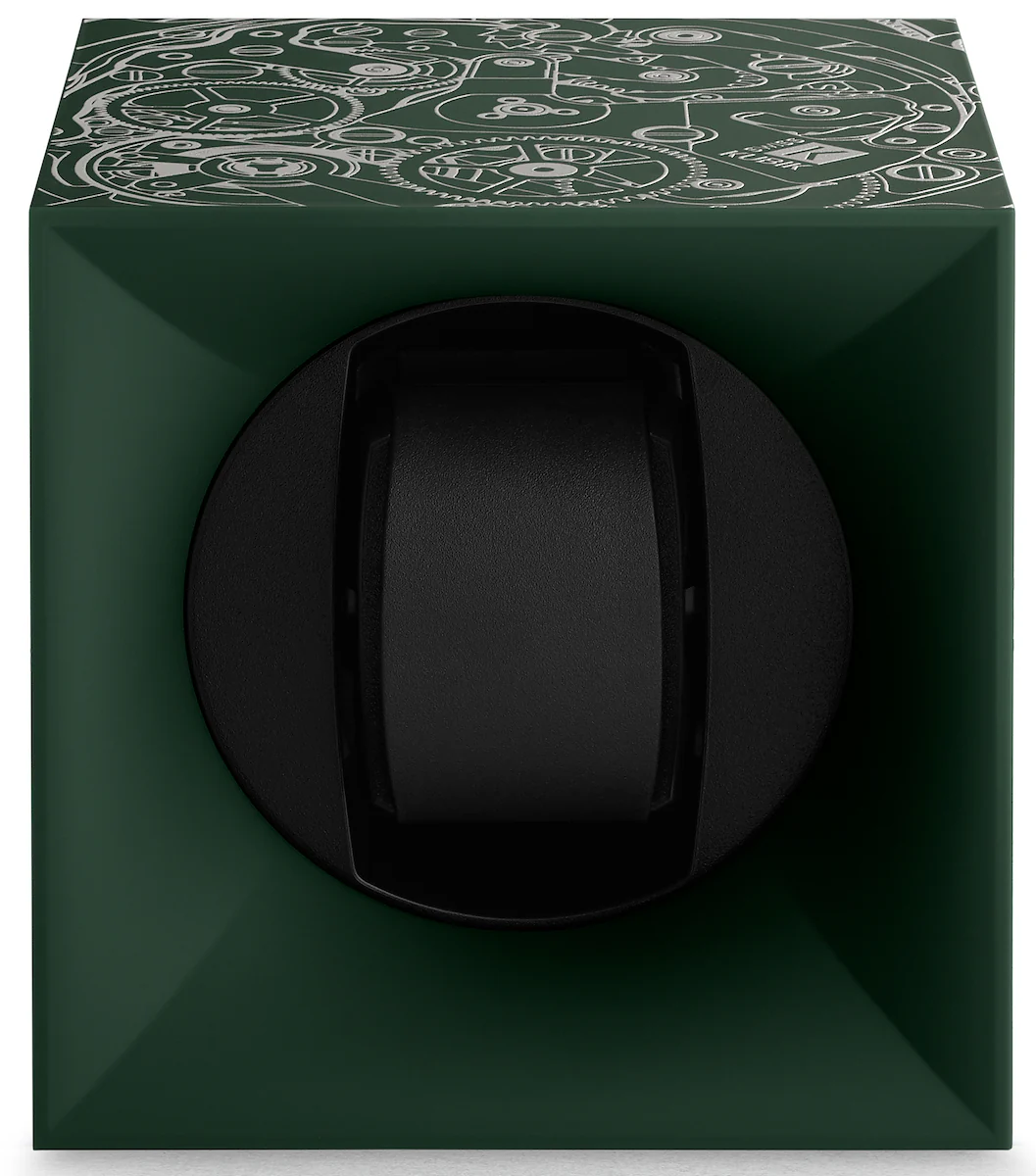 Swiss Kubik Watch Winder Single Startbox Green Print