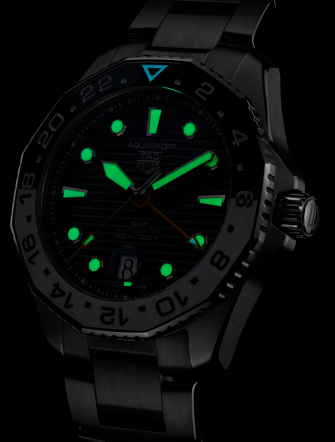 TAG Heuer Watch Aquaracer Professional 300 GMT Bracelet D - Image 2
