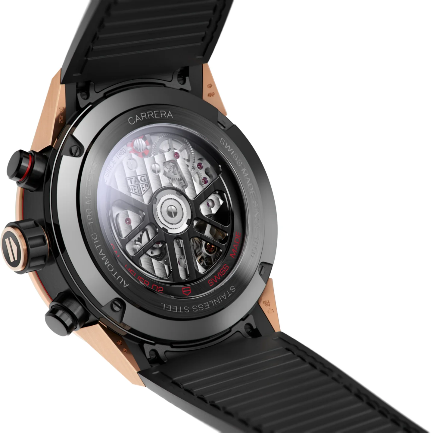 TAG Heuer Watch Carrera Automatic Chronograph Calibre Heuer 02 Rose Gold - Image 3