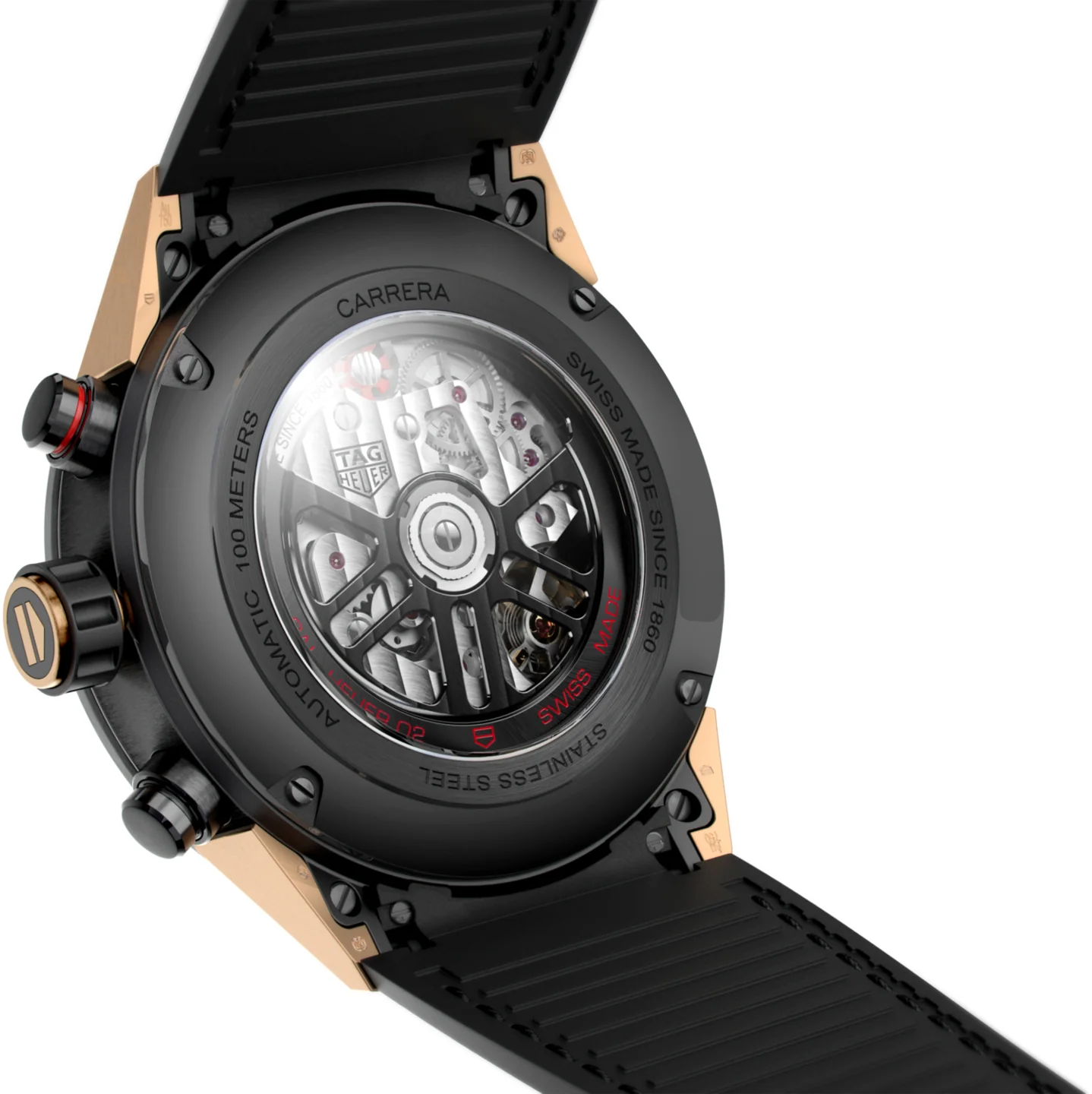 TAG Heuer Watch Carrera Automatic Chronograph Calibre Heuer 02 Rose Gold - Image 3