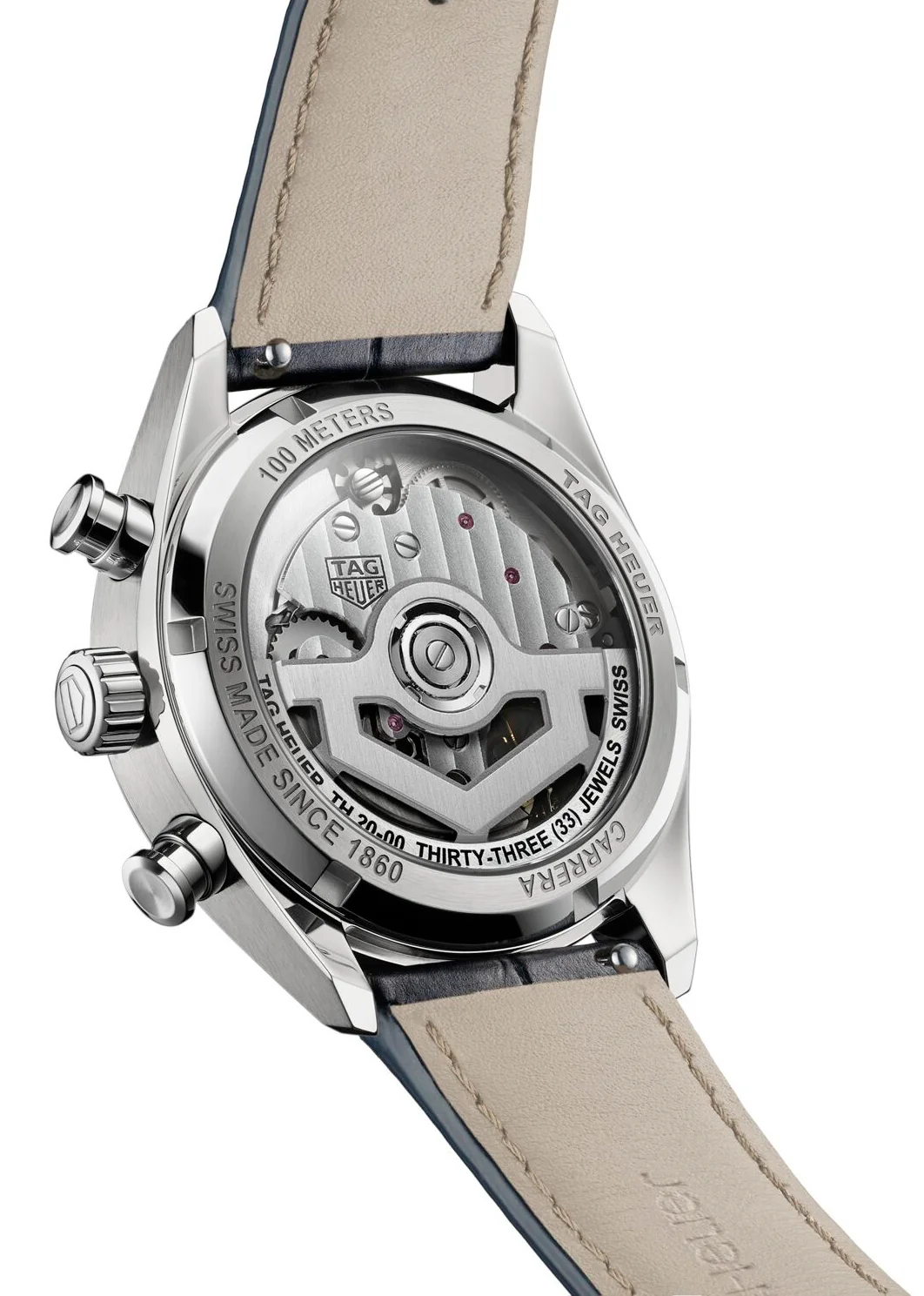 TAG Heuer Carrera Chronograph Circular Brushed Blue Watch - Image 2