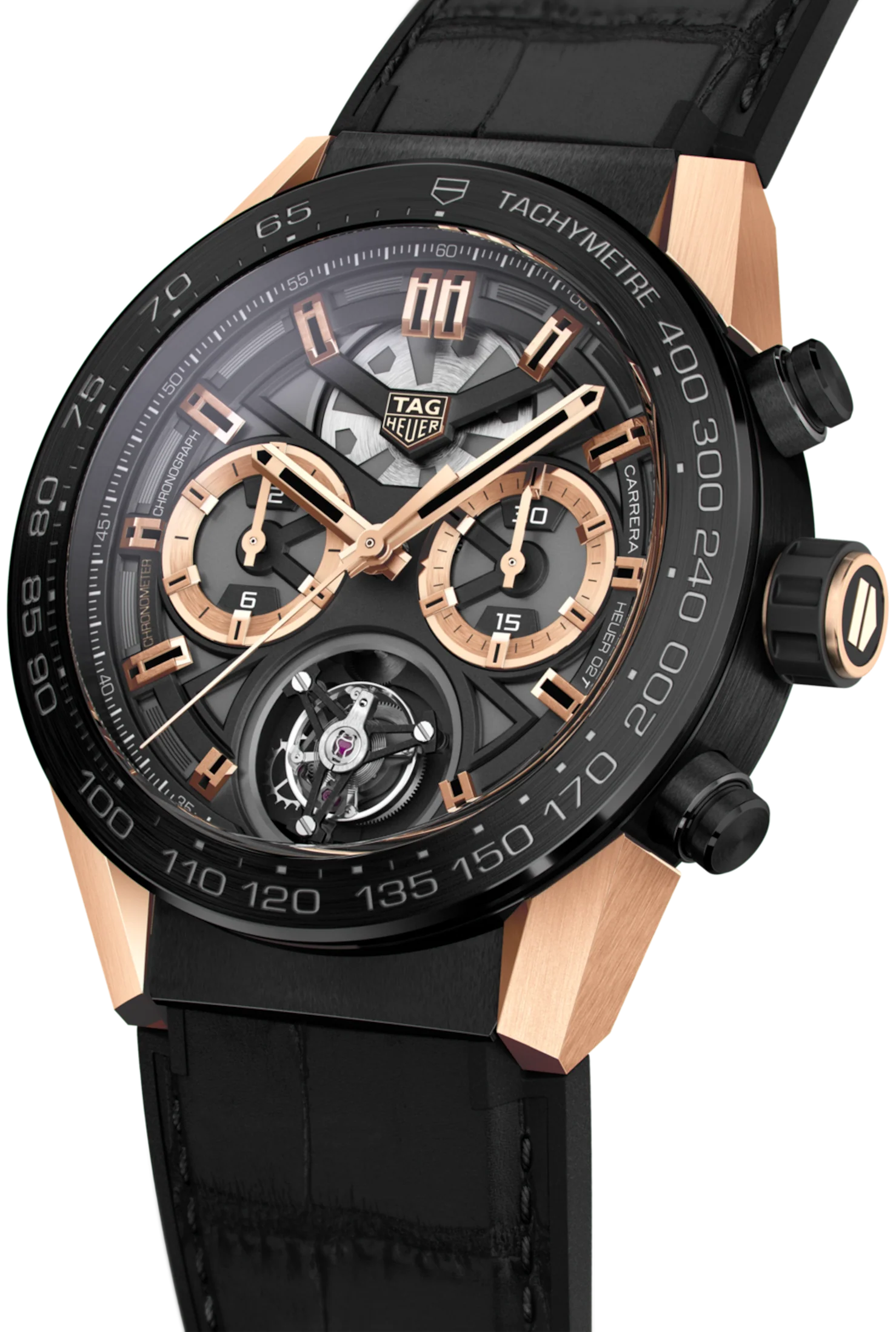 TAG Heuer Watch Carrera Tourbillon Chronograph Rose Gold - Image 4
