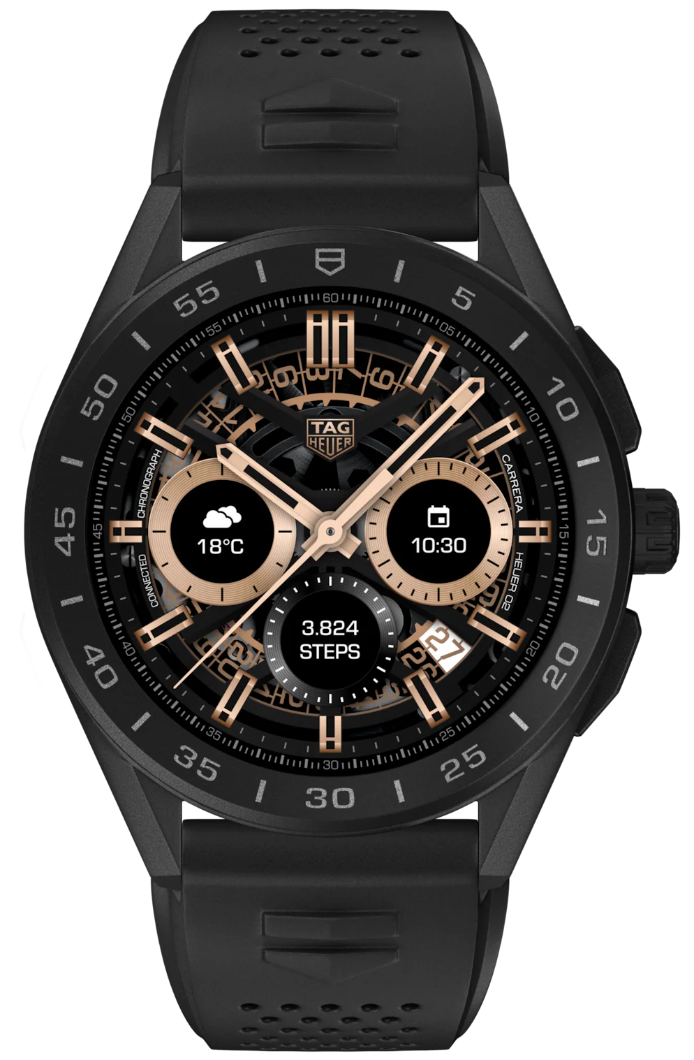 TAG Heuer Watch Connected 45 Titanium Black Rubber