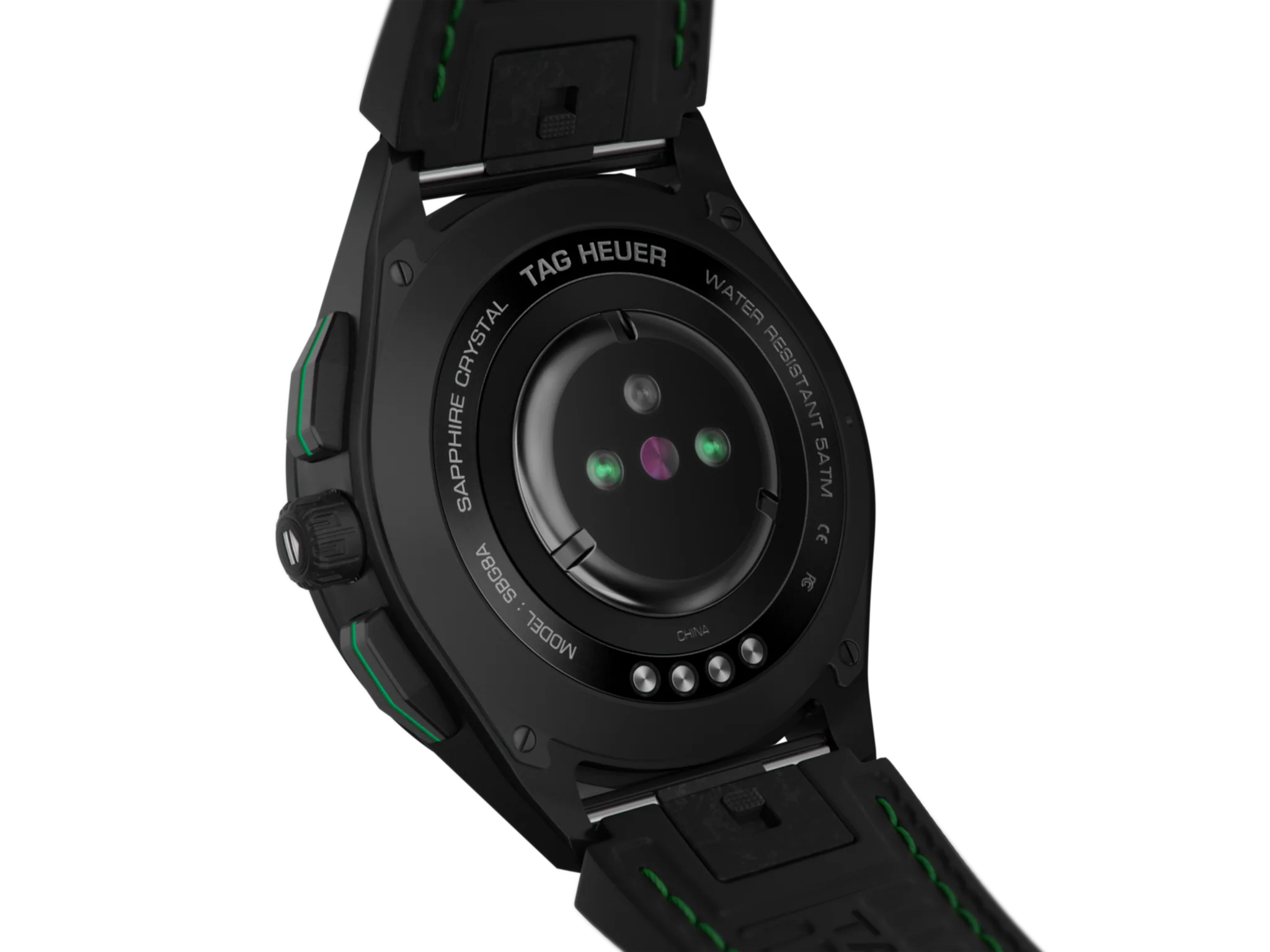 TAG Heuer Watch Connected 45 Titanium White Green Rubber Golf Edition D - Image 4
