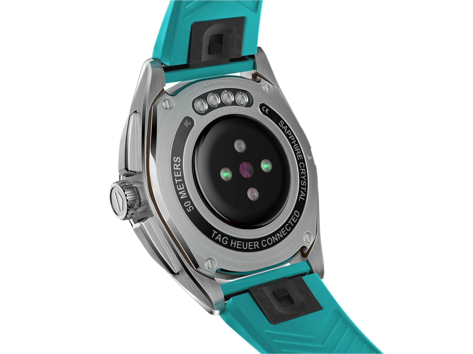 TAG Heuer Watch Connected Calibre E4 42 Light Blue Rubber - Image 6