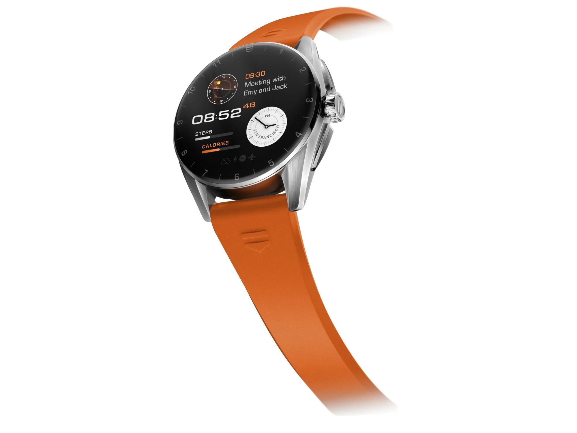 TAG Heuer Watch Connected Calibre E4 42 Orange Rubber - Image 3