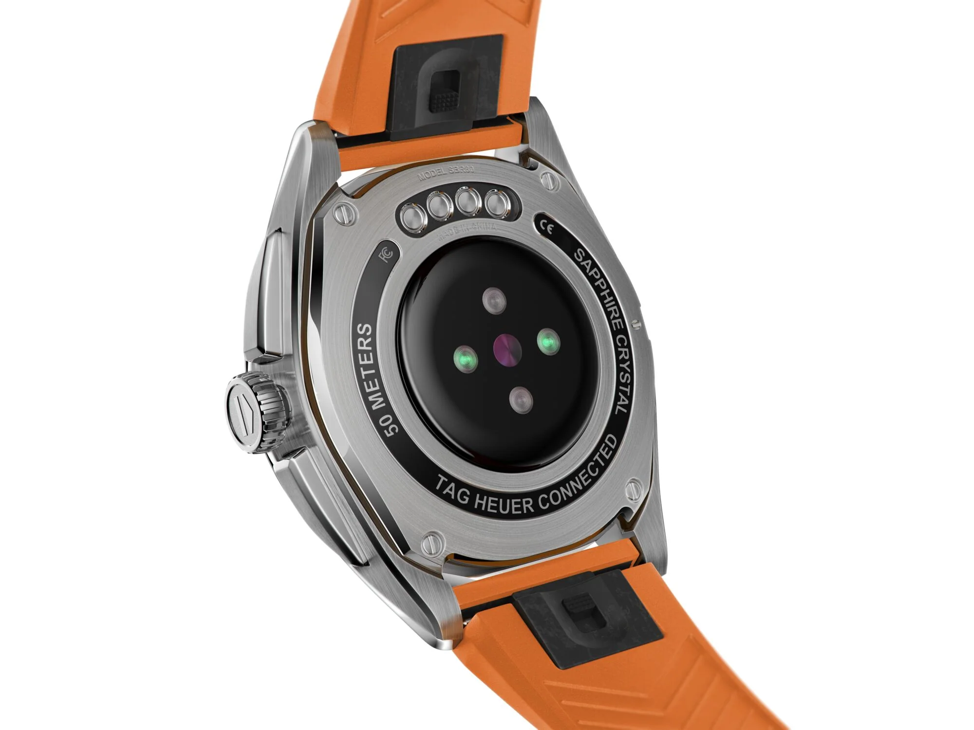 TAG Heuer Watch Connected Calibre E4 42 Orange Rubber - Image 6
