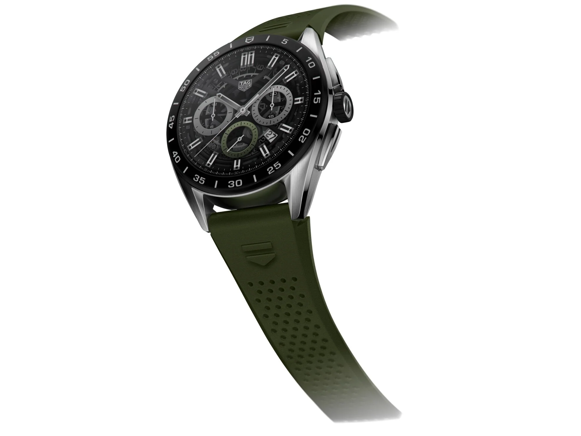 TAG Heuer Watch Connected Calibre E4 45 Khaki Rubber - Image 3