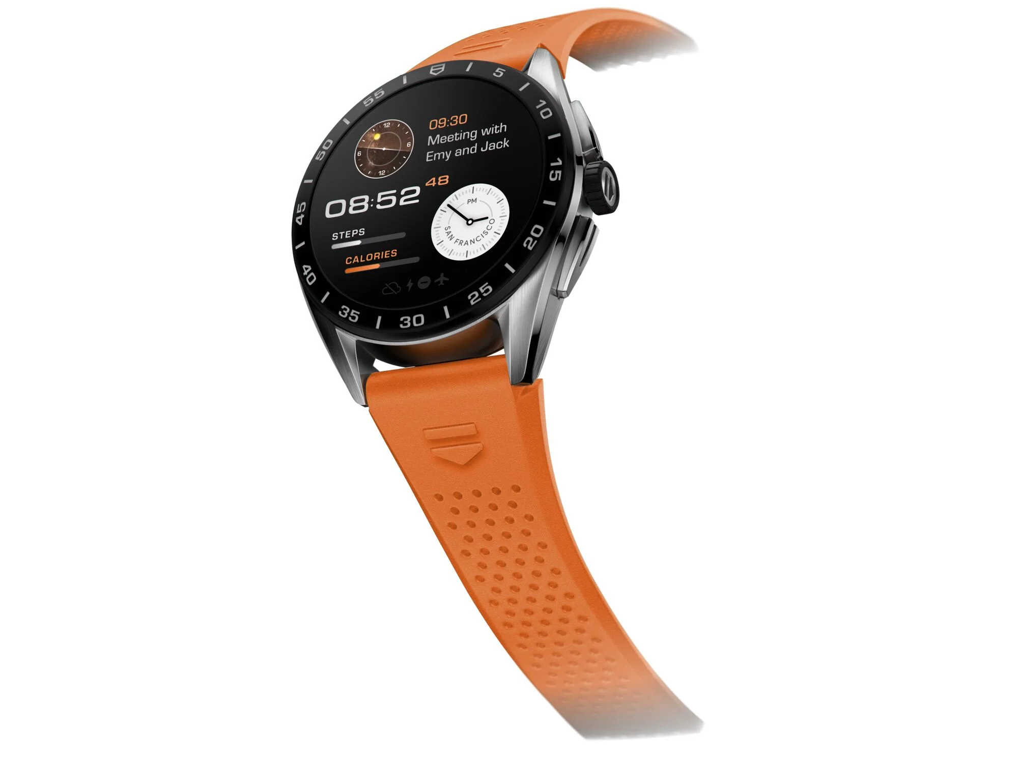 TAG Heuer Watch Connected Calibre E4 45 Orange Rubber - Image 3