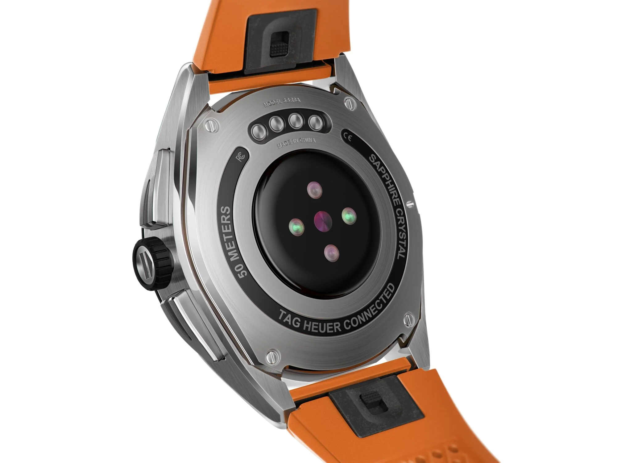 TAG Heuer Watch Connected Calibre E4 45 Orange Rubber - Image 6