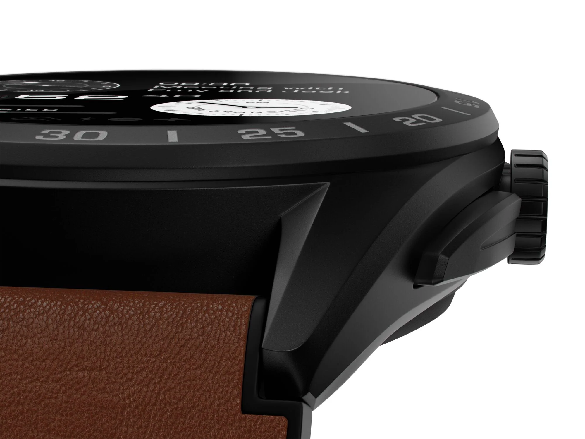 TAG Heuer Watch Connected Calibre E4 45 Titanium Brown Leather - Image 3