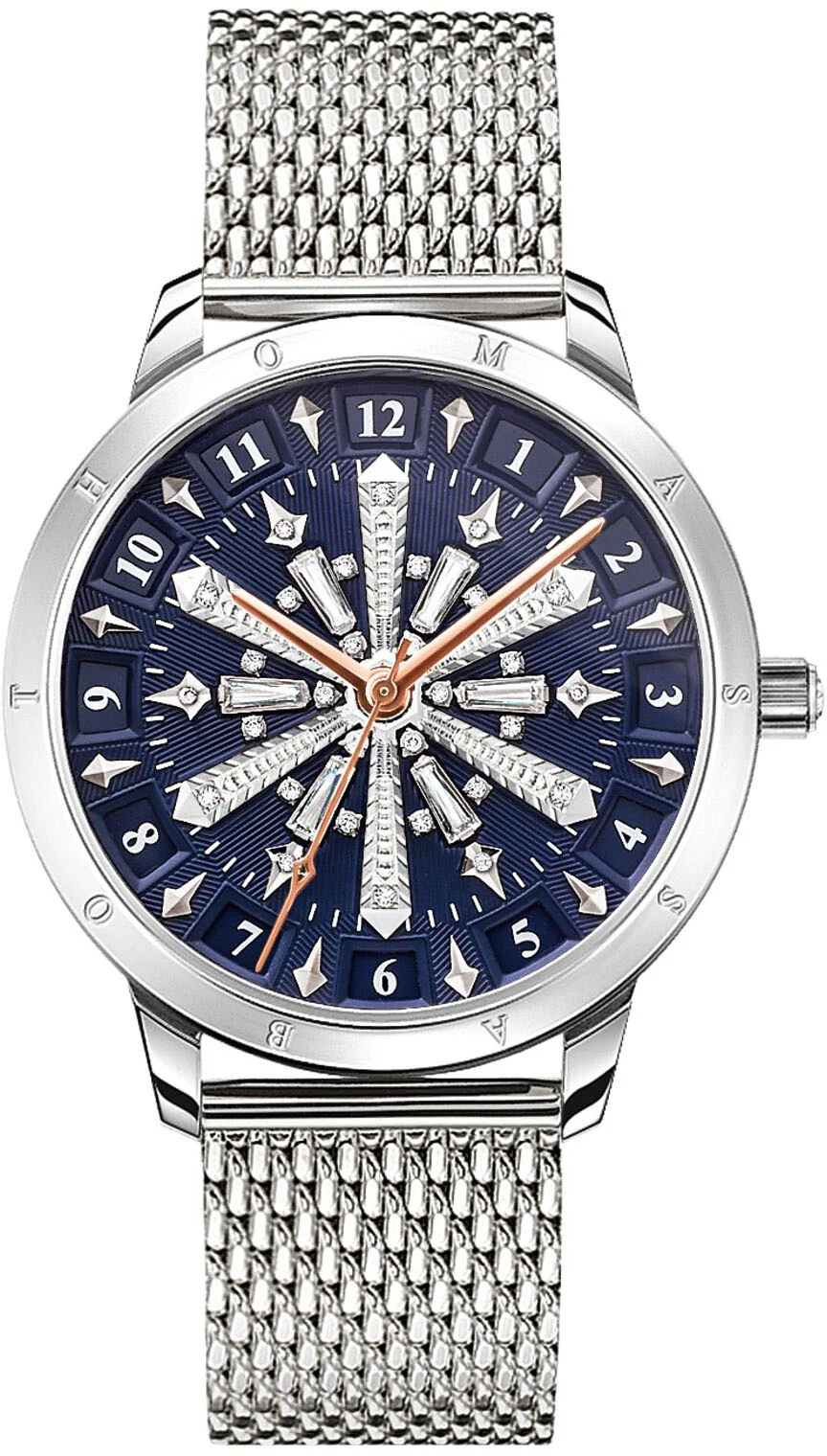 Thomas Sabo Snowflakes 3D Optics Blue Silver Ladies Watch D