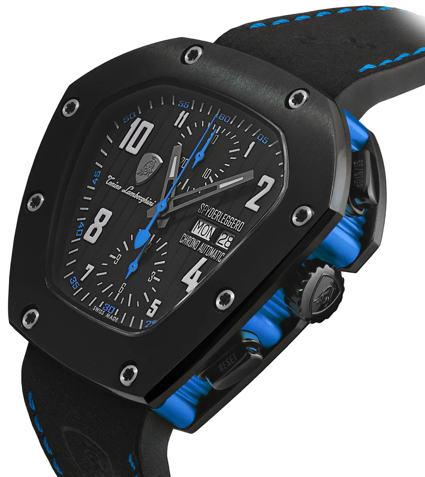 Tonino Lamborghini Watch Spyderleggero Chrono Black Blue - Image 2