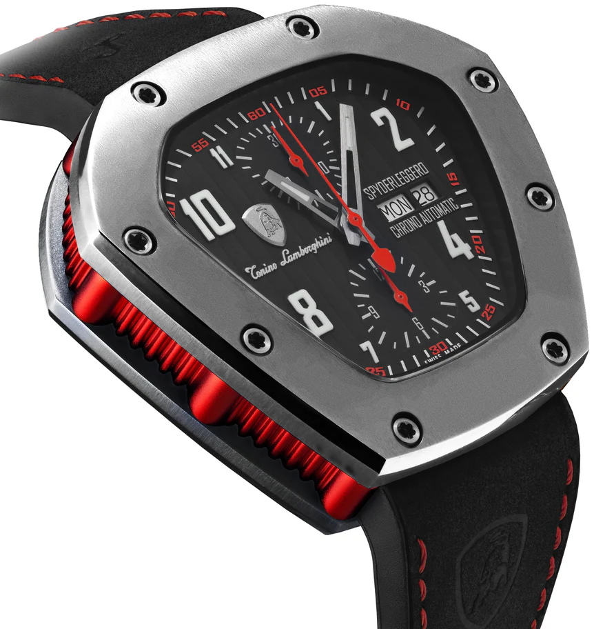 Tonino Lamborghini Watch Spyderleggero Chrono Titanium Red - Image 3