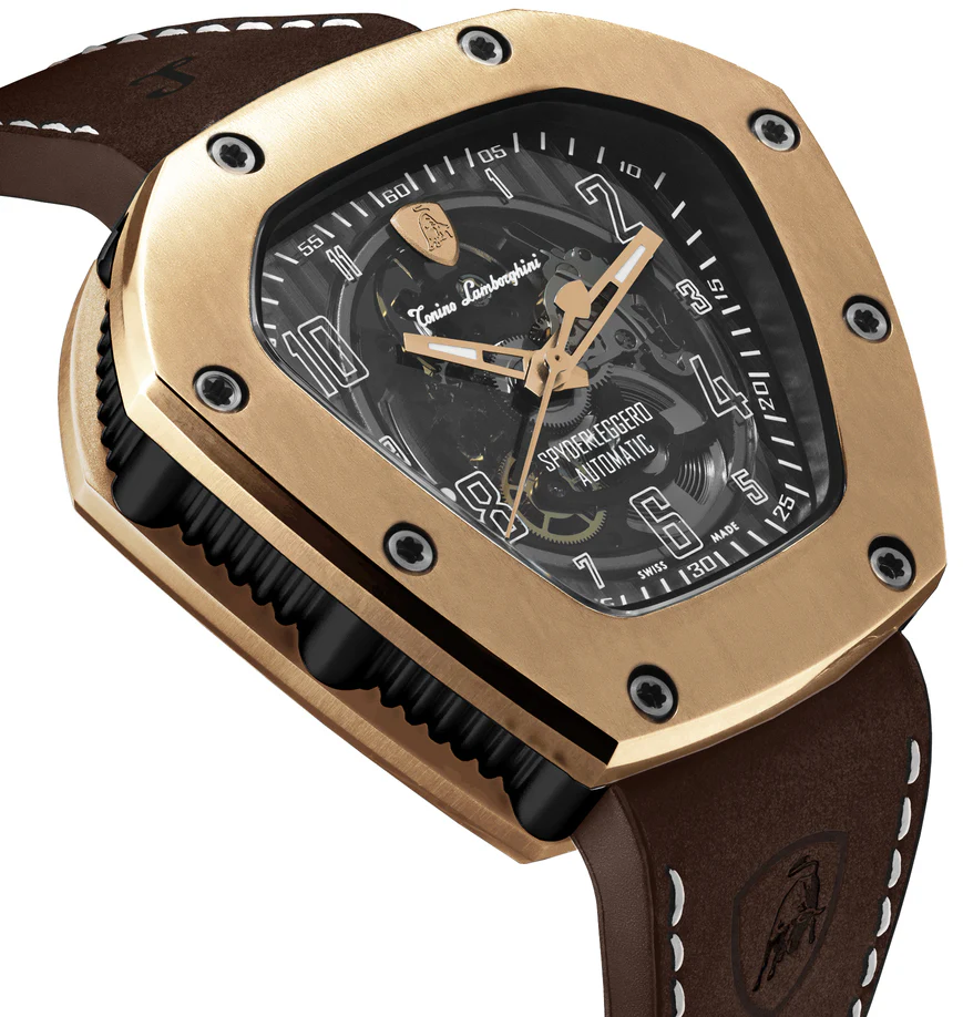 Tonino Lamborghini Watch Spyderleggero Skeleton Rose Gold - Image 3
