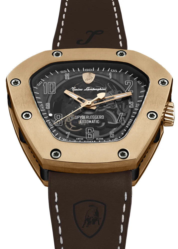 Tonino Lamborghini Watch Spyderleggero Skeleton Rose Gold - Image 4
