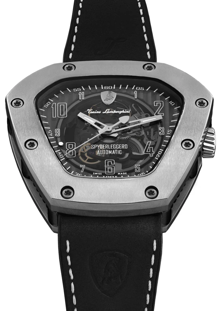Tonino Lamborghini Watch Spyderleggero Skeleton Titanium Black - Image 4