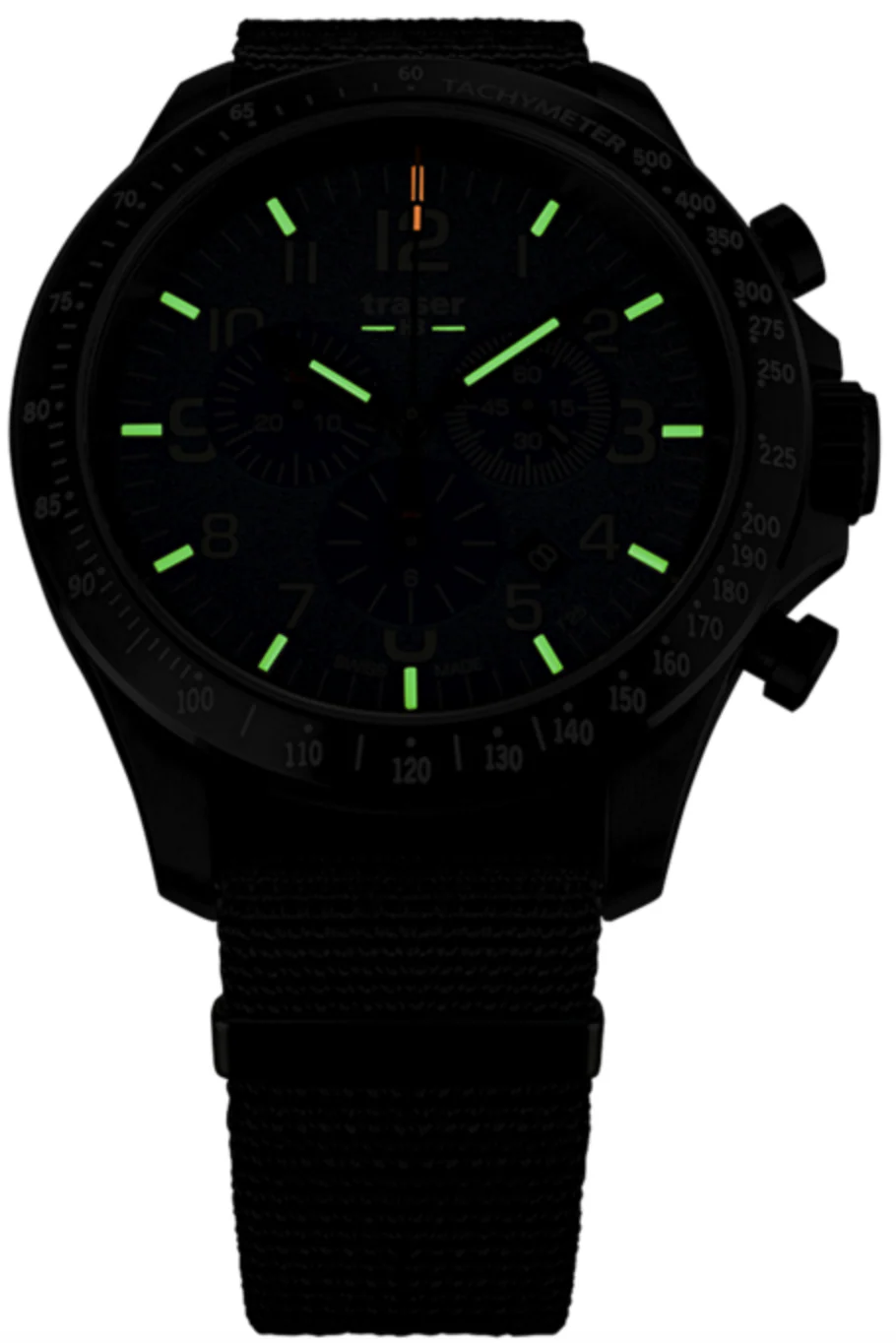 Traser H3 P67 Officer Pro Chrono Black Nato Watch - Image 2