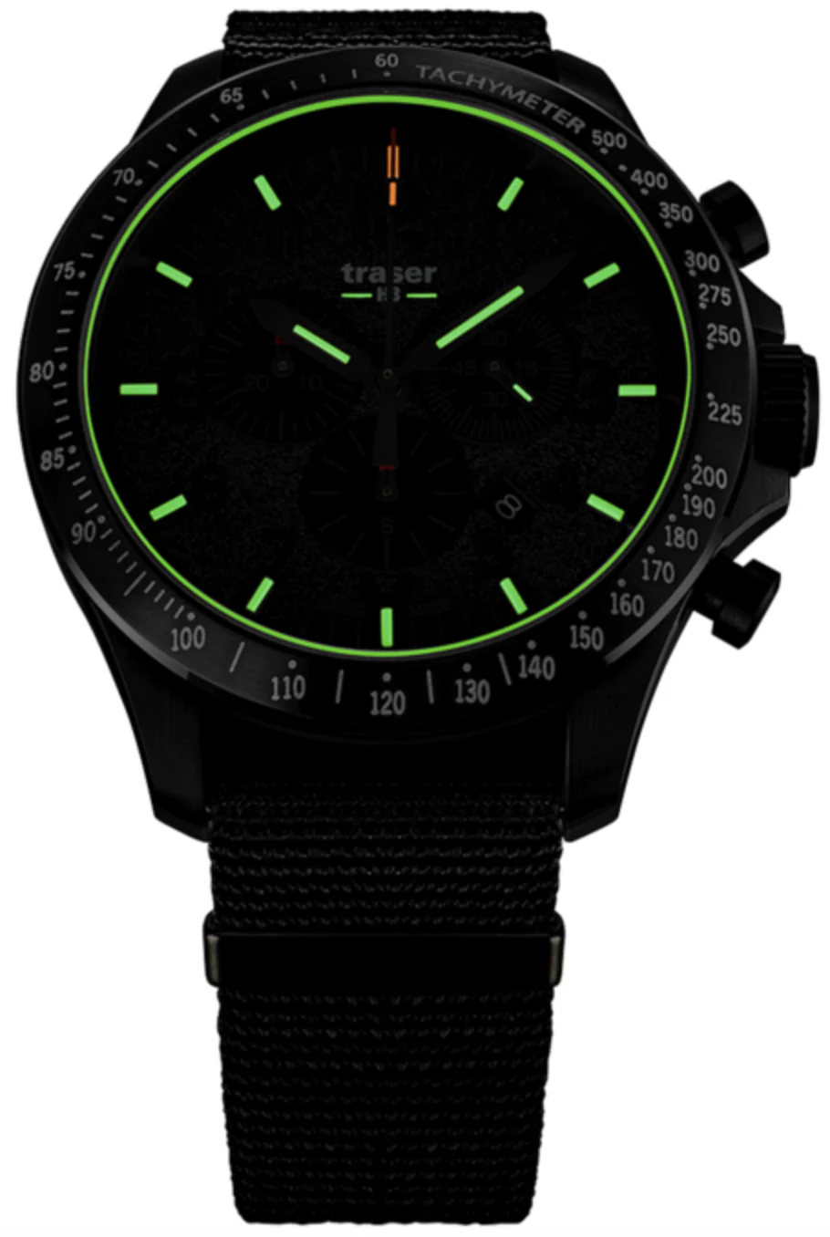 Traser H3 P67 Officer Pro Chrono Black Nato Watch - Image 3
