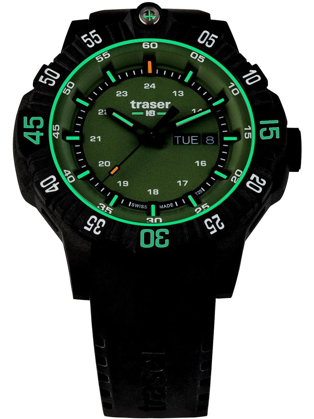 Traser H3 P99 Q Green Rubber Watch - Image 5