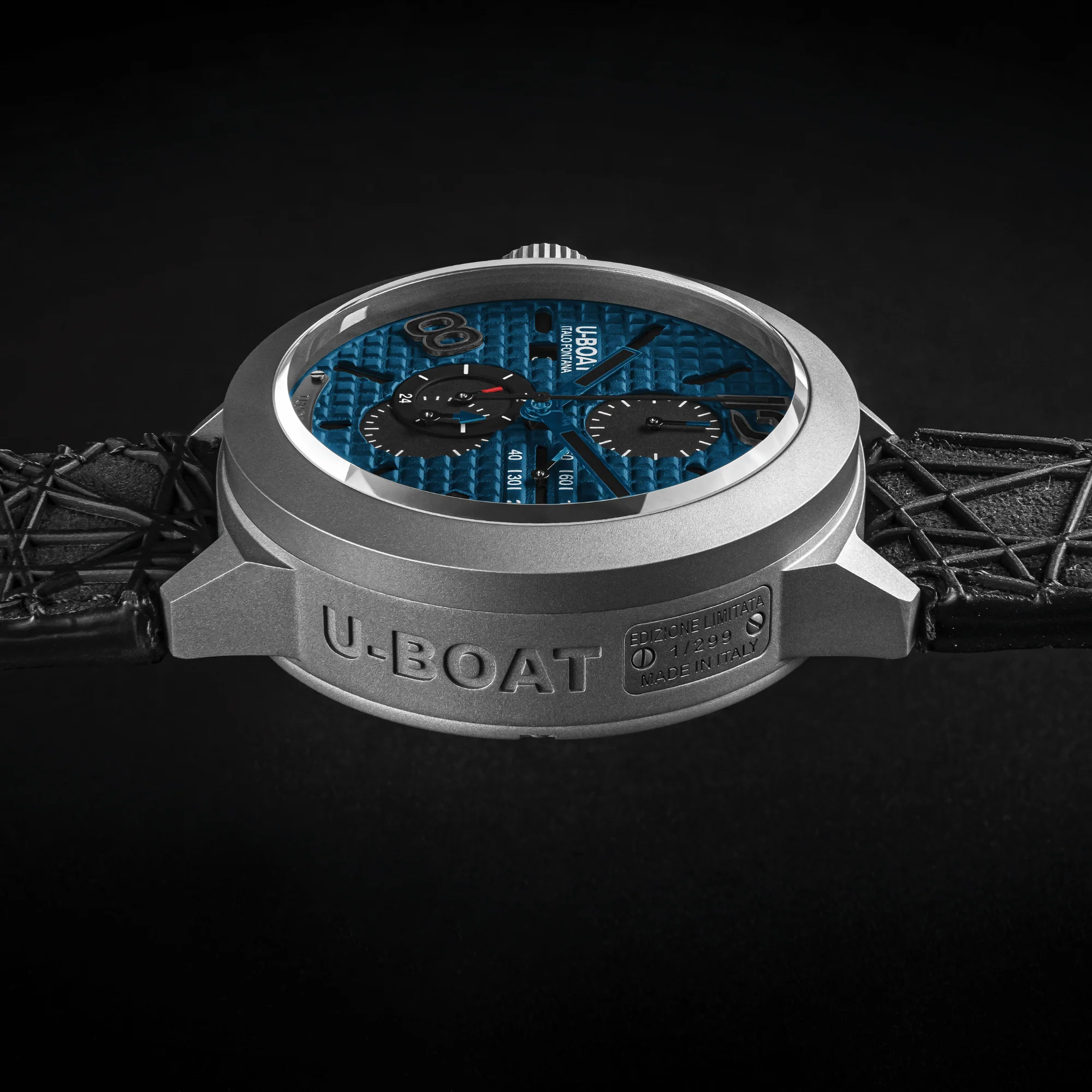 U-Boat Classico 45 Titanium Chronograph Tungsten Blue Limited Edition Watch - Image 3