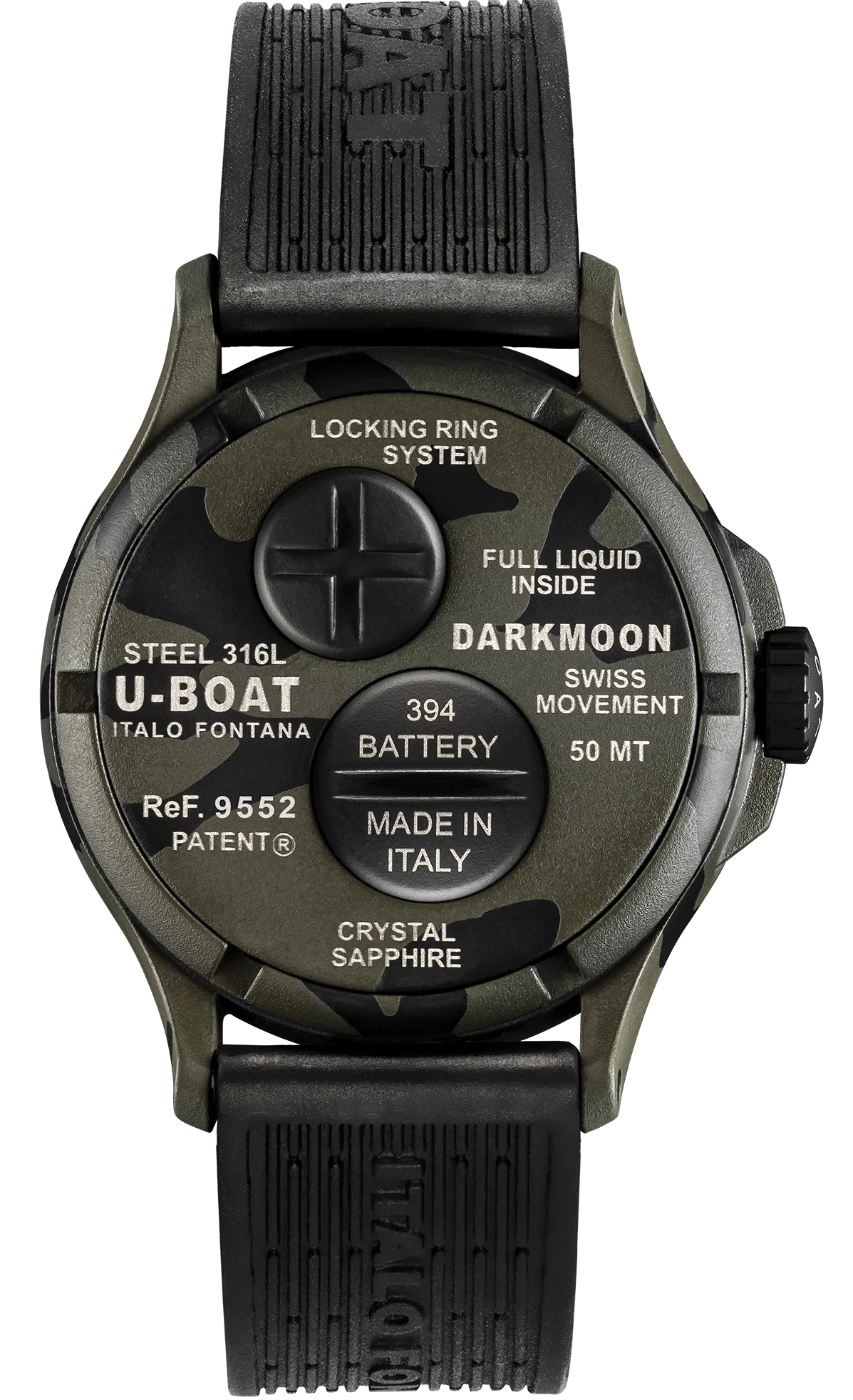 U-Boat Darkmoon 40 Camouflage Black Curve Watch - Image 2