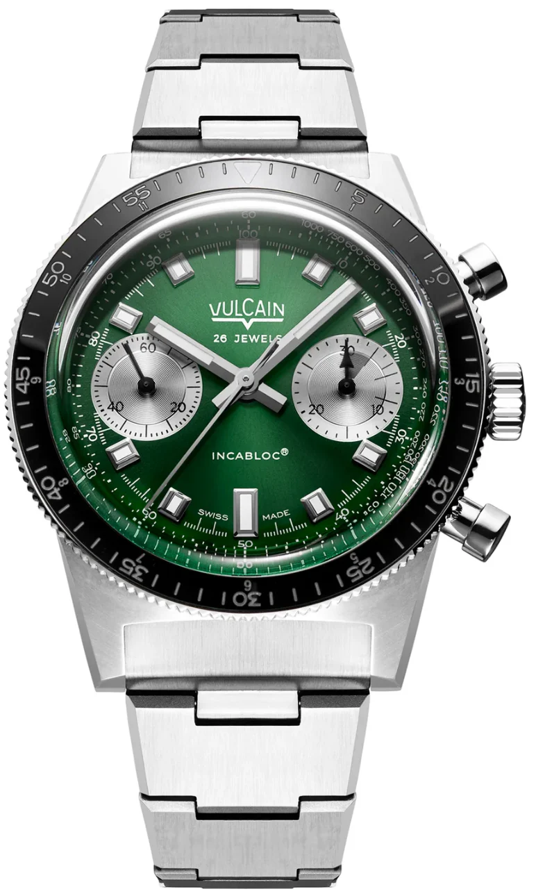 Vulcain Skindiver Chronograph Green Bracelet Limited Edition Watch