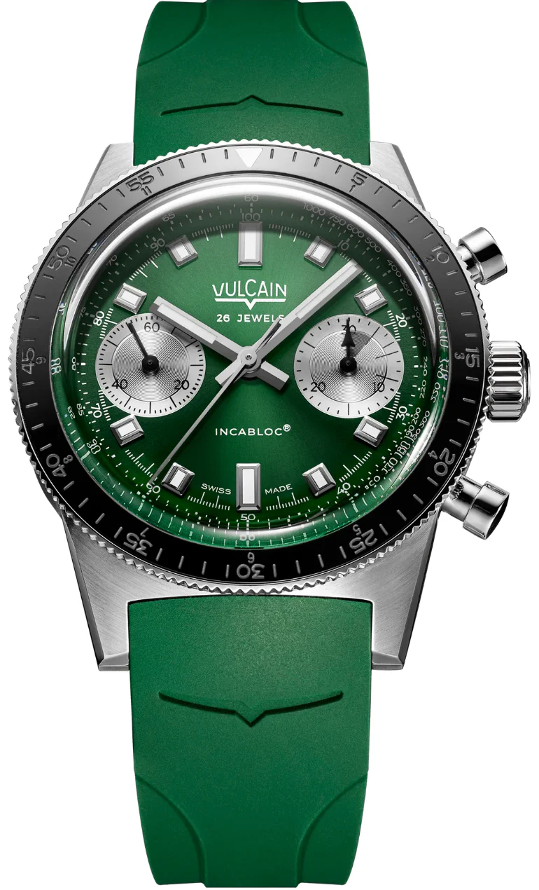Vulcain Skindiver Chronograph Green Rubber Limited Edition Watch