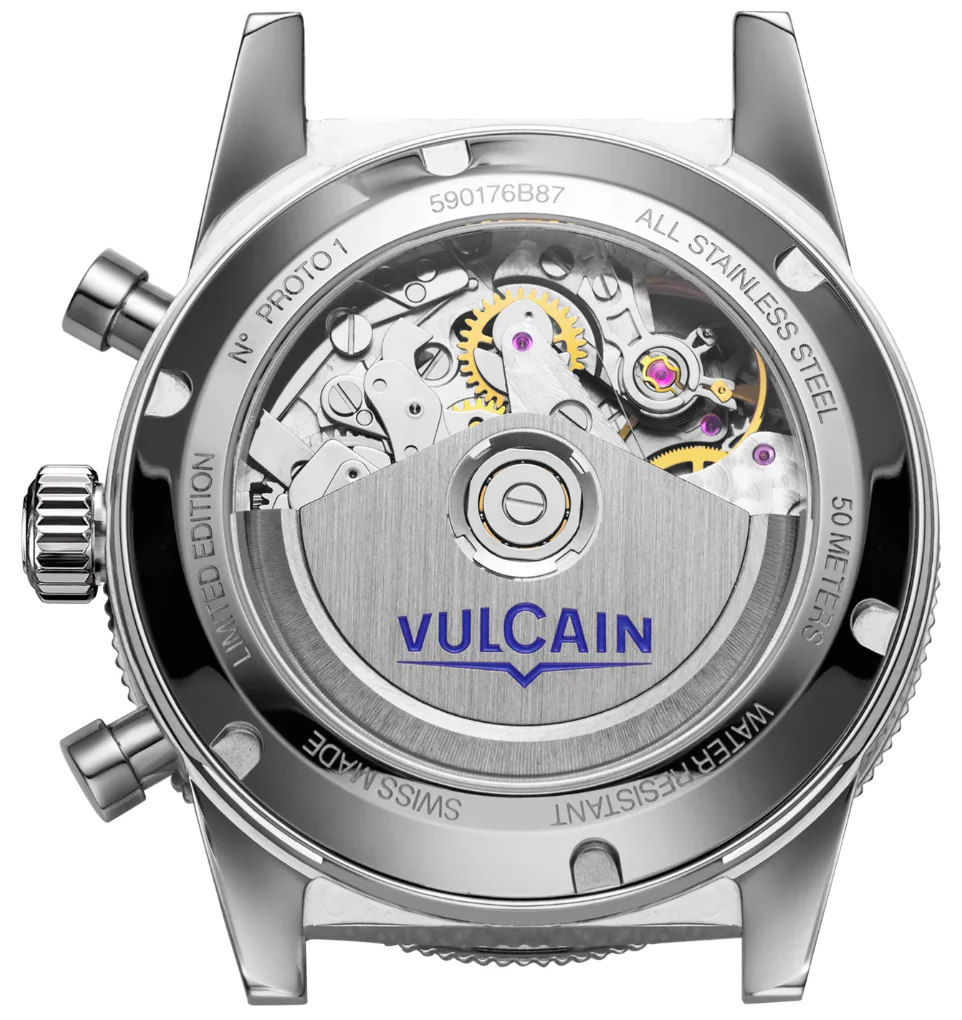 Vulcain Skindiver Chronograph Green Rubber Limited Edition Watch - Image 4